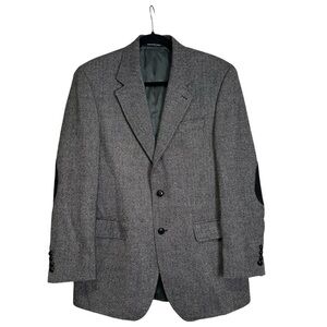 Lauren Ralph Lauren Black & White Herringbone Wool Sport Coat Blazer